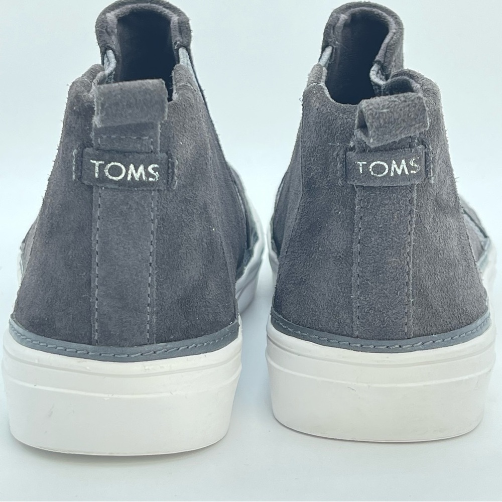 TOMS Bryce Slip On Sneakers | Gray Suede | Mid-Top Shoes Booties W 8 - Picture 7 of 12